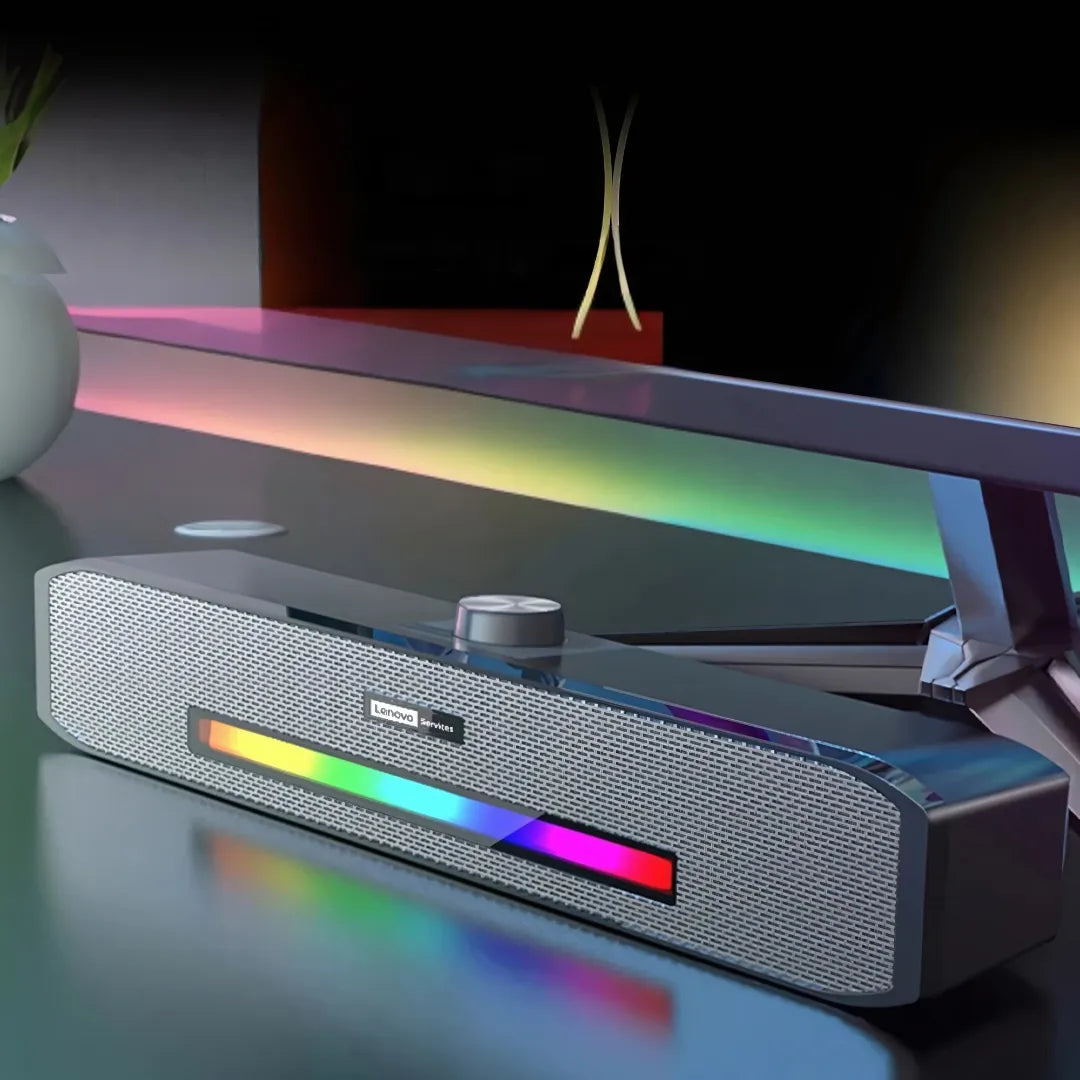 Caixa de Som Bluetooth Lenovo B02 com Iluminação RGB e Áudio Potente