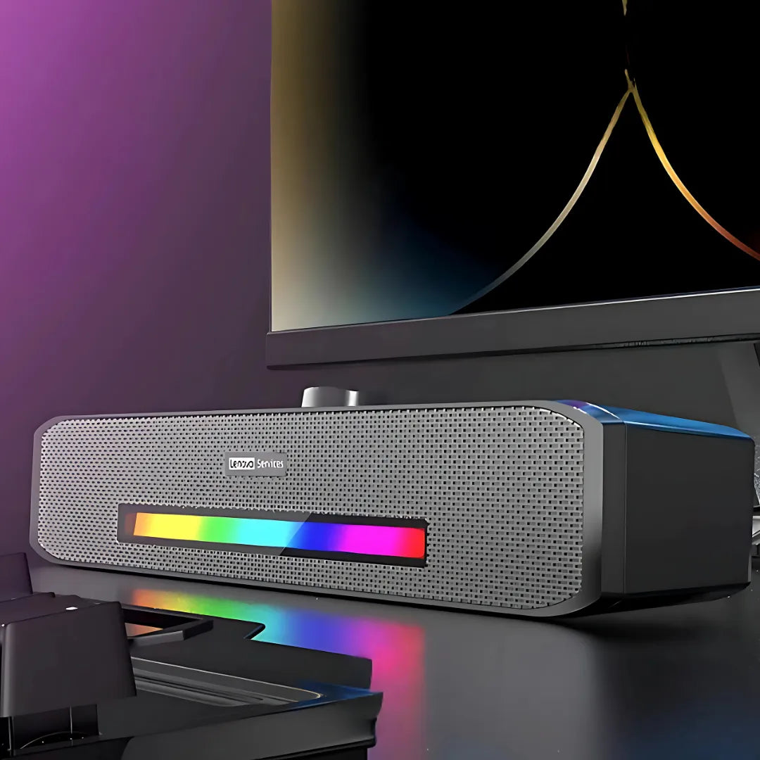 Caixa de Som Bluetooth Lenovo B02 com Iluminação RGB e Áudio Potente