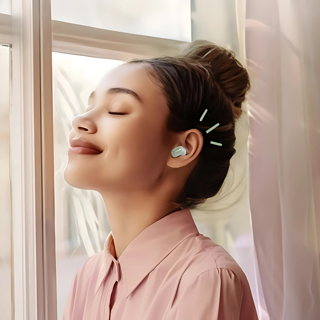Fones Bluetooth ANC 5.4 com Cancelamento de Ruído de -45dB e Estojo com Espelho