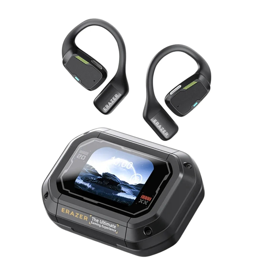 Fones Bluetooth Erazer XP6 com Tradução em 150 Idiomas, Design Open Ear e 70 Horas de Autonomia