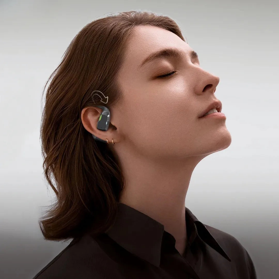 Fones Bluetooth Erazer XP6 com Tradução em 150 Idiomas, Design Open Ear e 70 Horas de Autonomia