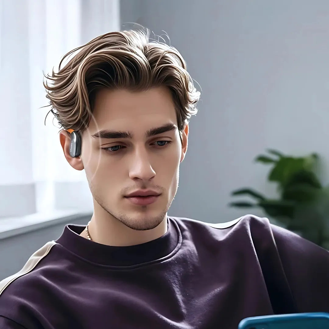 Fones Bluetooth Lenovo Erazer XF31 com Design Aberto, IA, Tradução em 75 Idiomas e Ganchos Iluminados