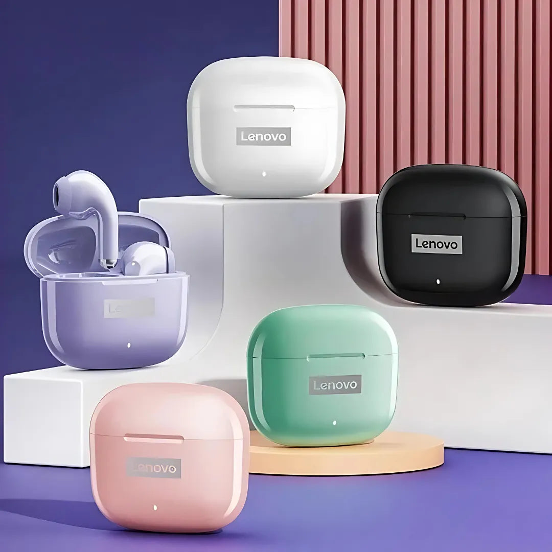 Fones Bluetooth Lenovo LP40 II com Cancelamento Ativo e Som HiFi
