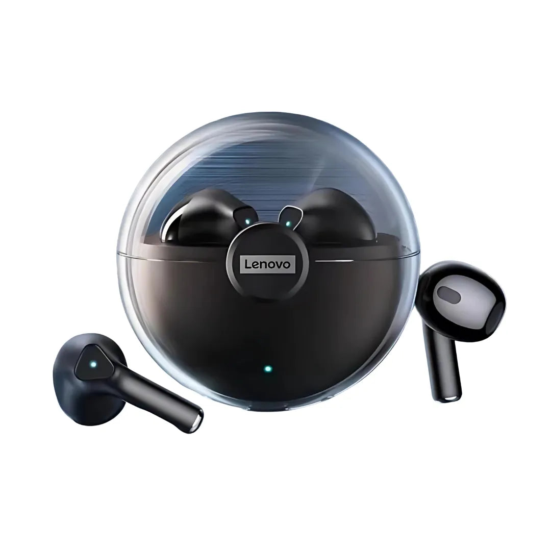 Fones Bluetooth Lenovo LP80 com Redução de Ruído, IPX4 e Estojo de Carga