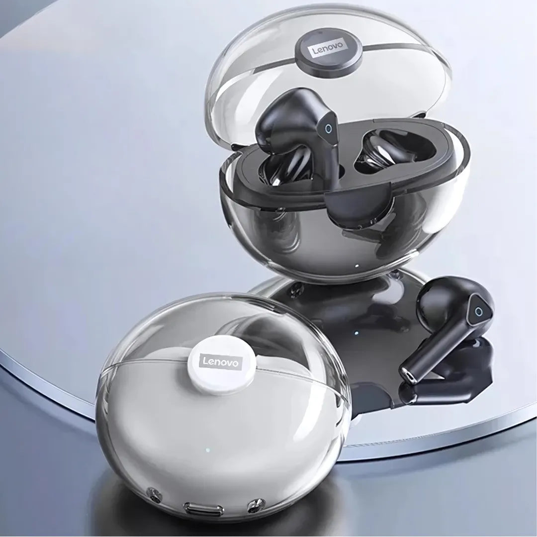 Fones Bluetooth Lenovo LP80 com Redução de Ruído, IPX4 e Estojo de Carga