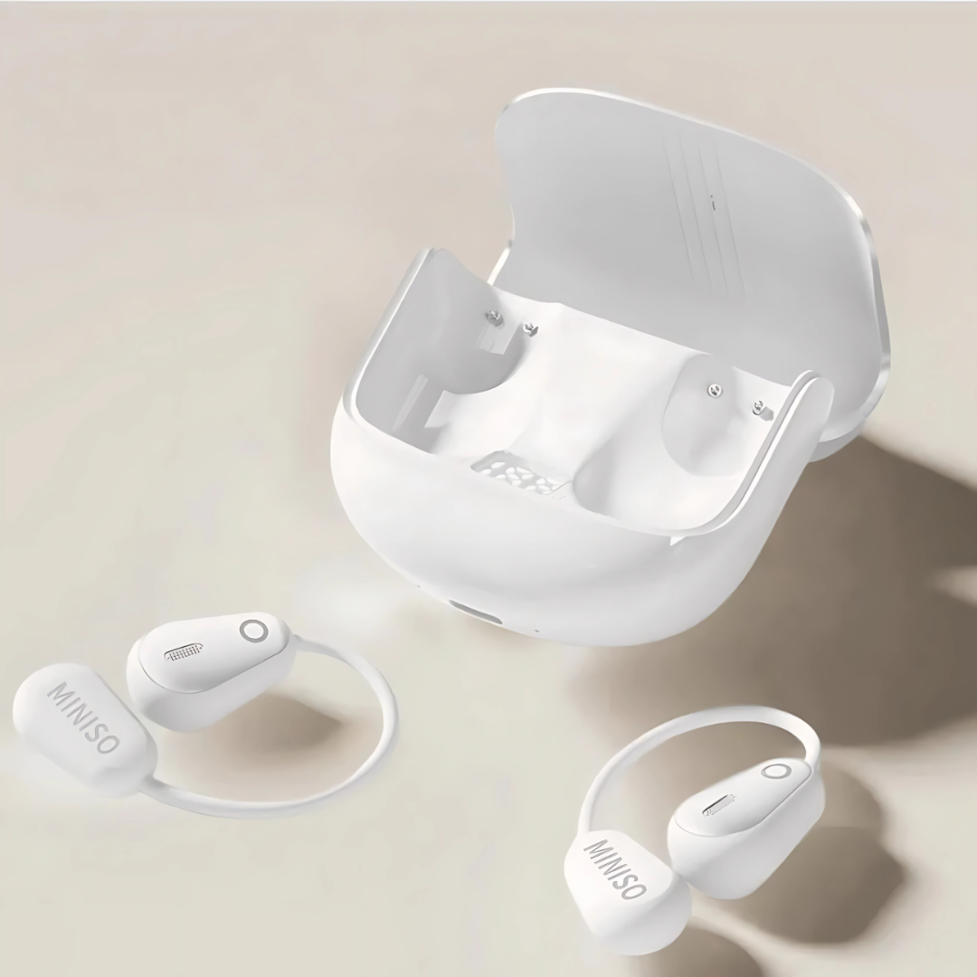 Fones Bluetooth Miniso M97 com Cancelamento de Ruído, Tradução em 148 Idiomas e Bateria de 70 Horas
