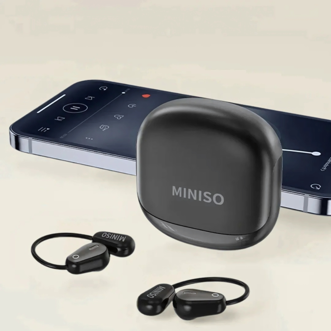 Fones Bluetooth Miniso M97 com Cancelamento de Ruído, Tradução em 148 Idiomas e Bateria de 70 Horas