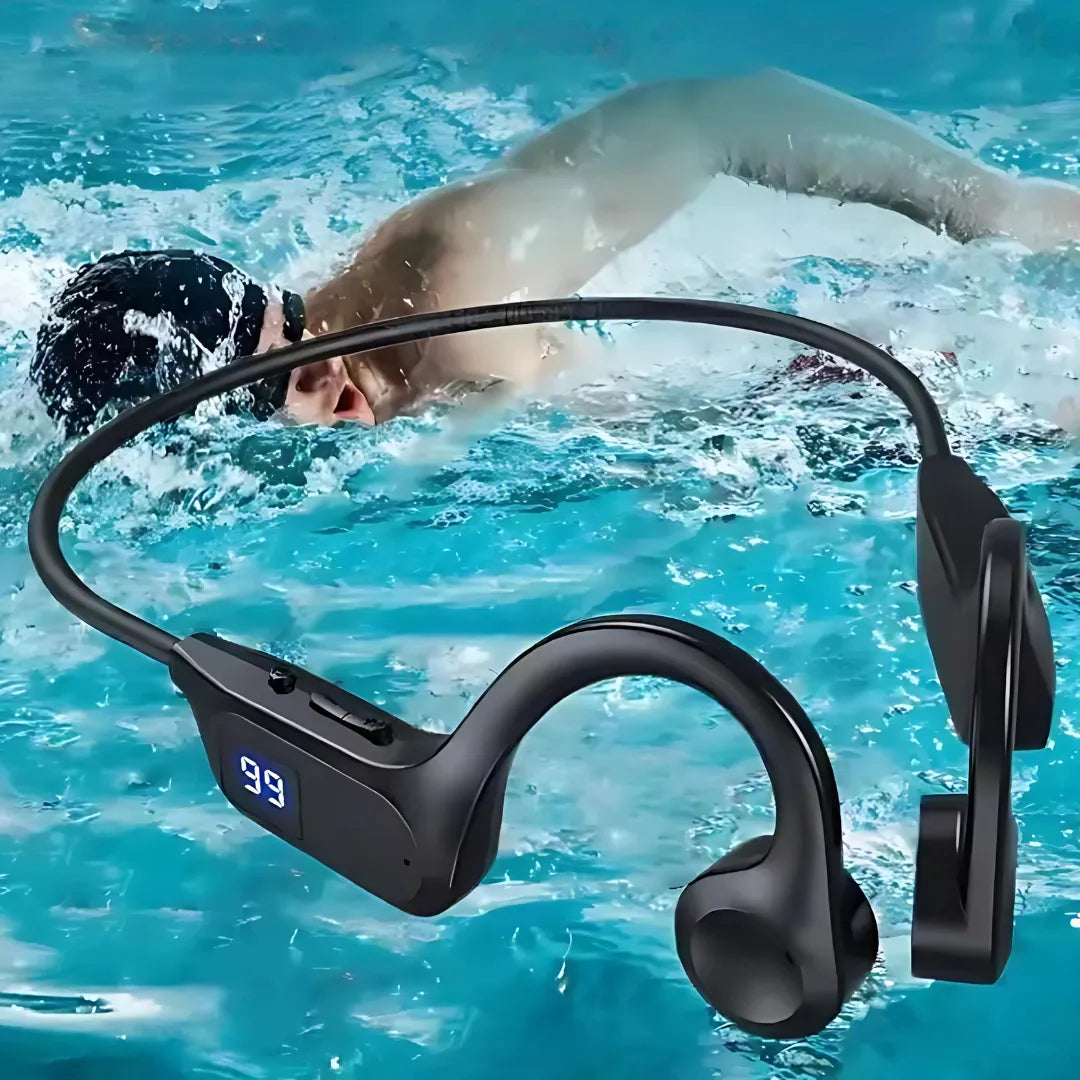 Fones De Ouvido Sem Fio X7 Com Condução de Ar, Memória Interna e Resistência à Água