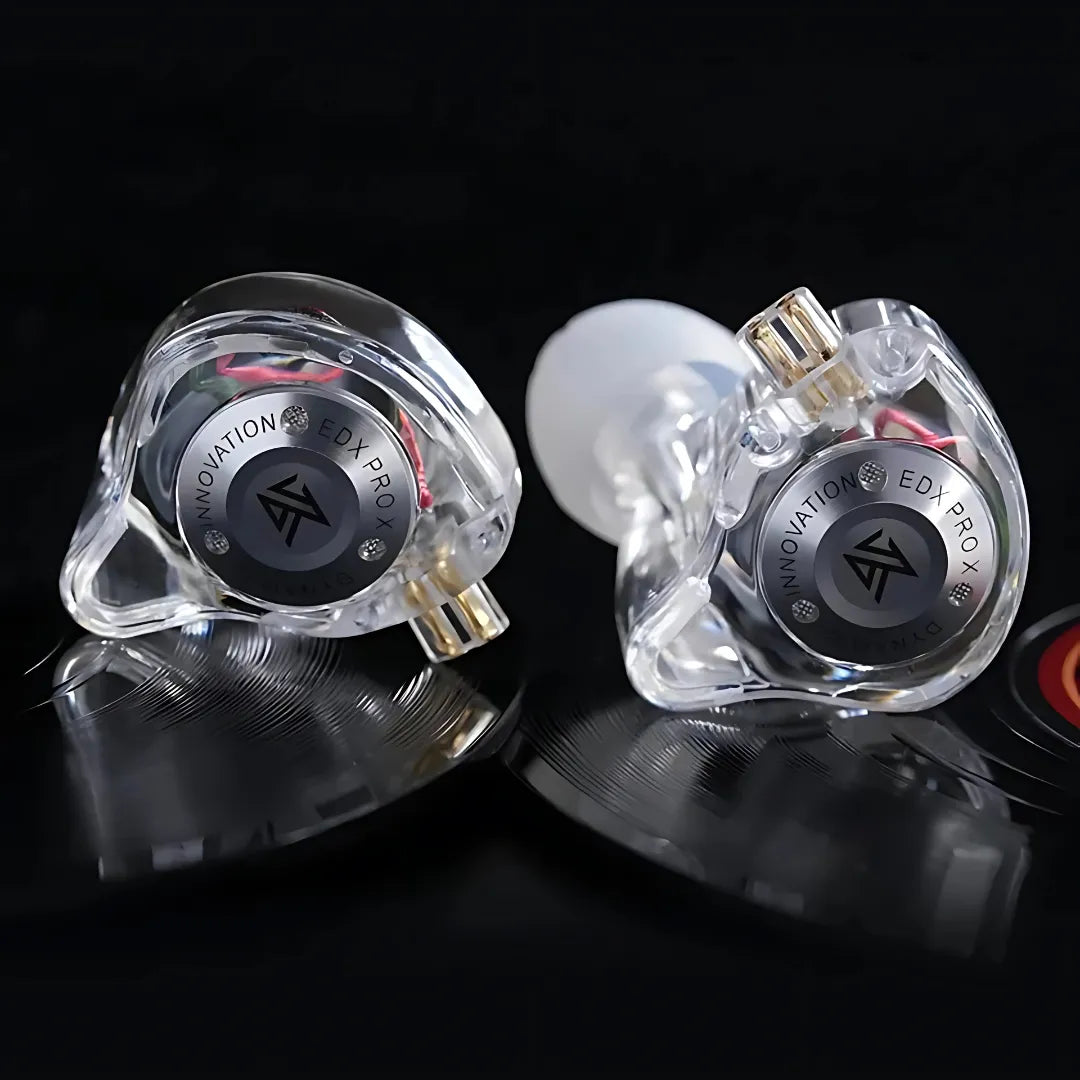 Fones KZ PRO com Driver Dinâmico, Graves Potentes e Design Transparente