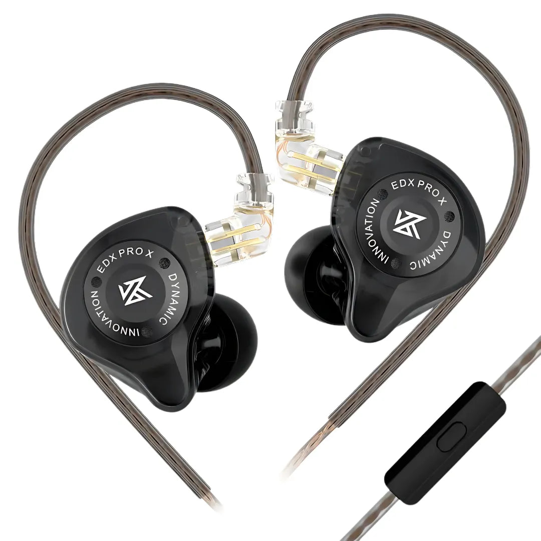 Fones KZ PRO com Driver Dinâmico, Graves Potentes e Design Transparente