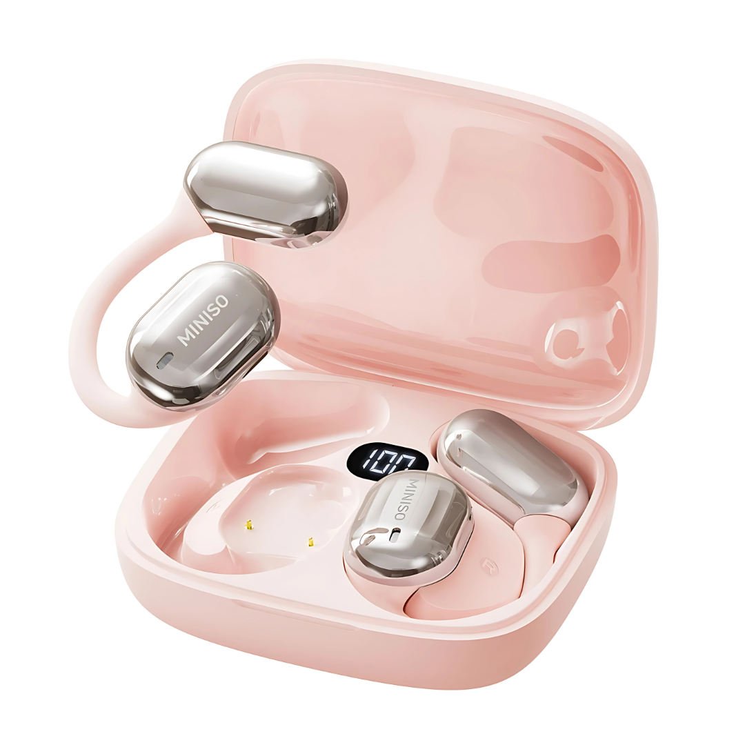 Fones Tradutores Miniso MS162 com Display Digital, Condução Aérea e Tradução Instantânea