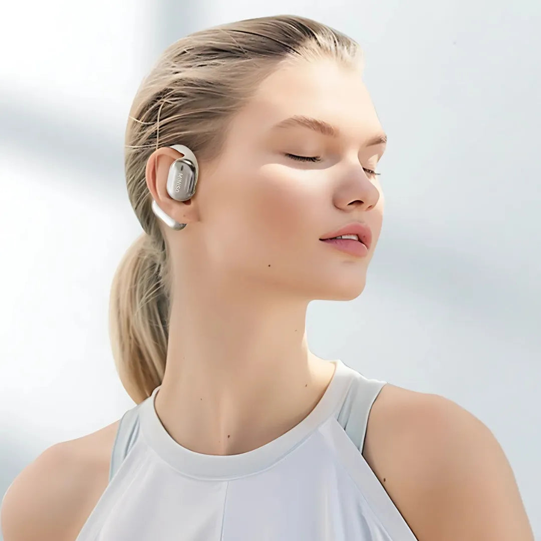 Fones Tradutores Miniso MS162 com Display Digital, Condução Aérea e Tradução Instantânea