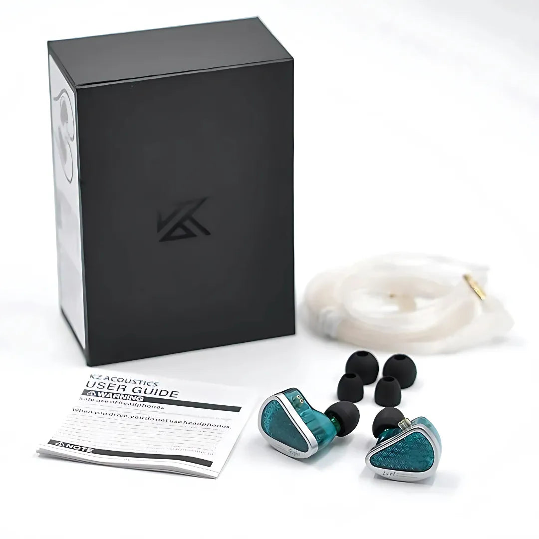 Fones de Ouvido KZ16 PRO HiFi com 16 Drivers de Armadura Balanceada e Cabo Prateado