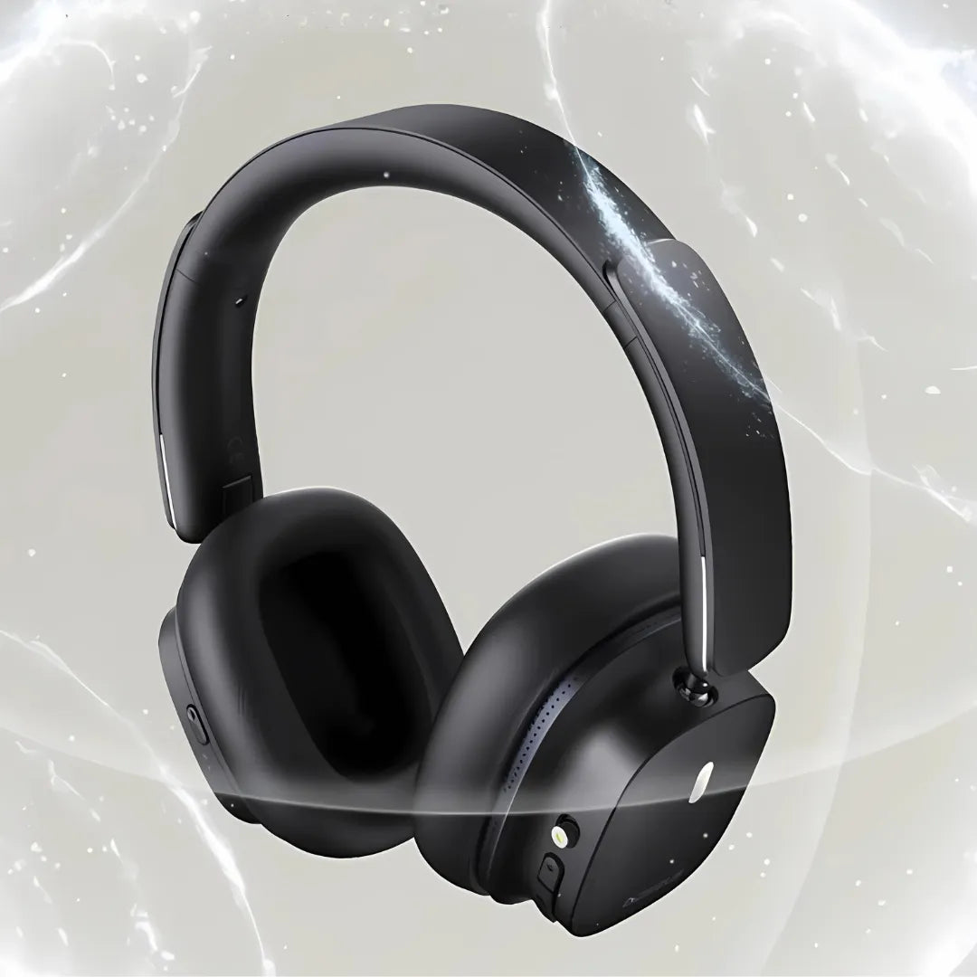 Headset Bluetooth Baseus Bowie 30 Max com Cancelamento de Ruído de -45dB, Áudio Espacial e Bateria de 65h