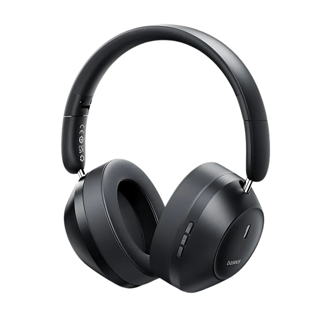 Headset Bluetooth Baseus com Reforço de Graves, Bateria de 50h e Baixa Latência