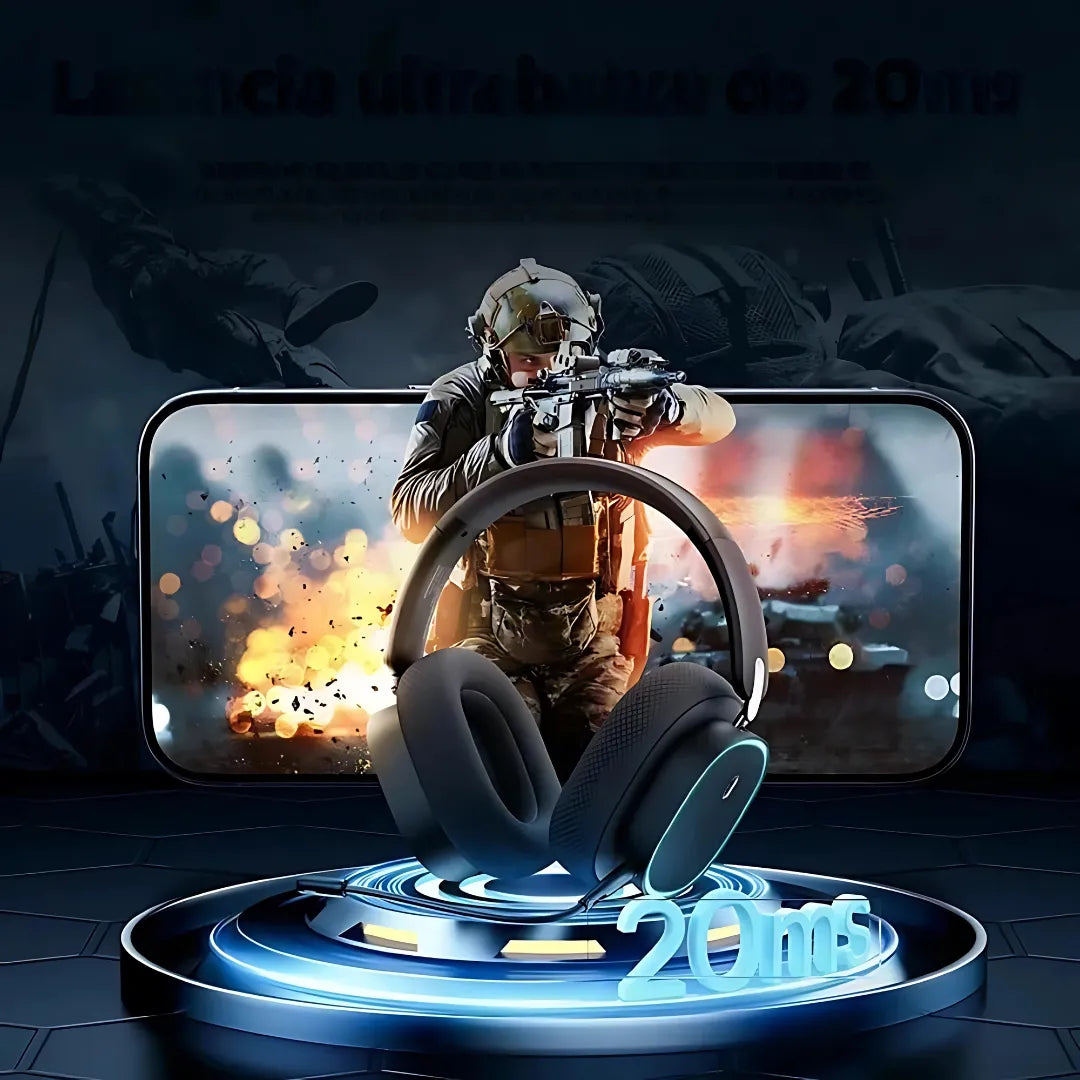 Headset Gamer Baseus Gh02 Gaming Bluetooth 5.3 E Som Hi-Res 40H