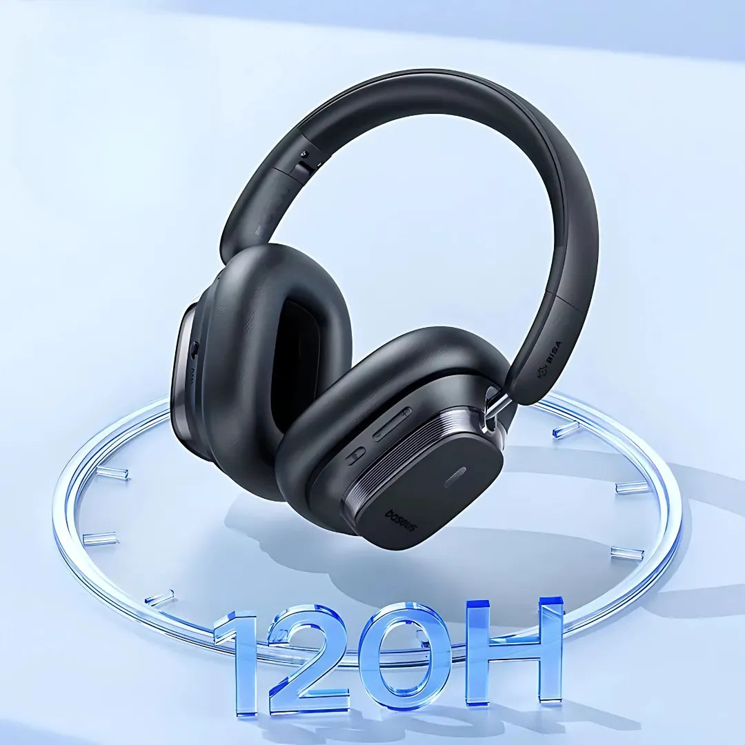 Headset Gamer Bluetooth Baseus Bowie H1i com Cancelamento de Ruído de 46dB e Bateria de 120h