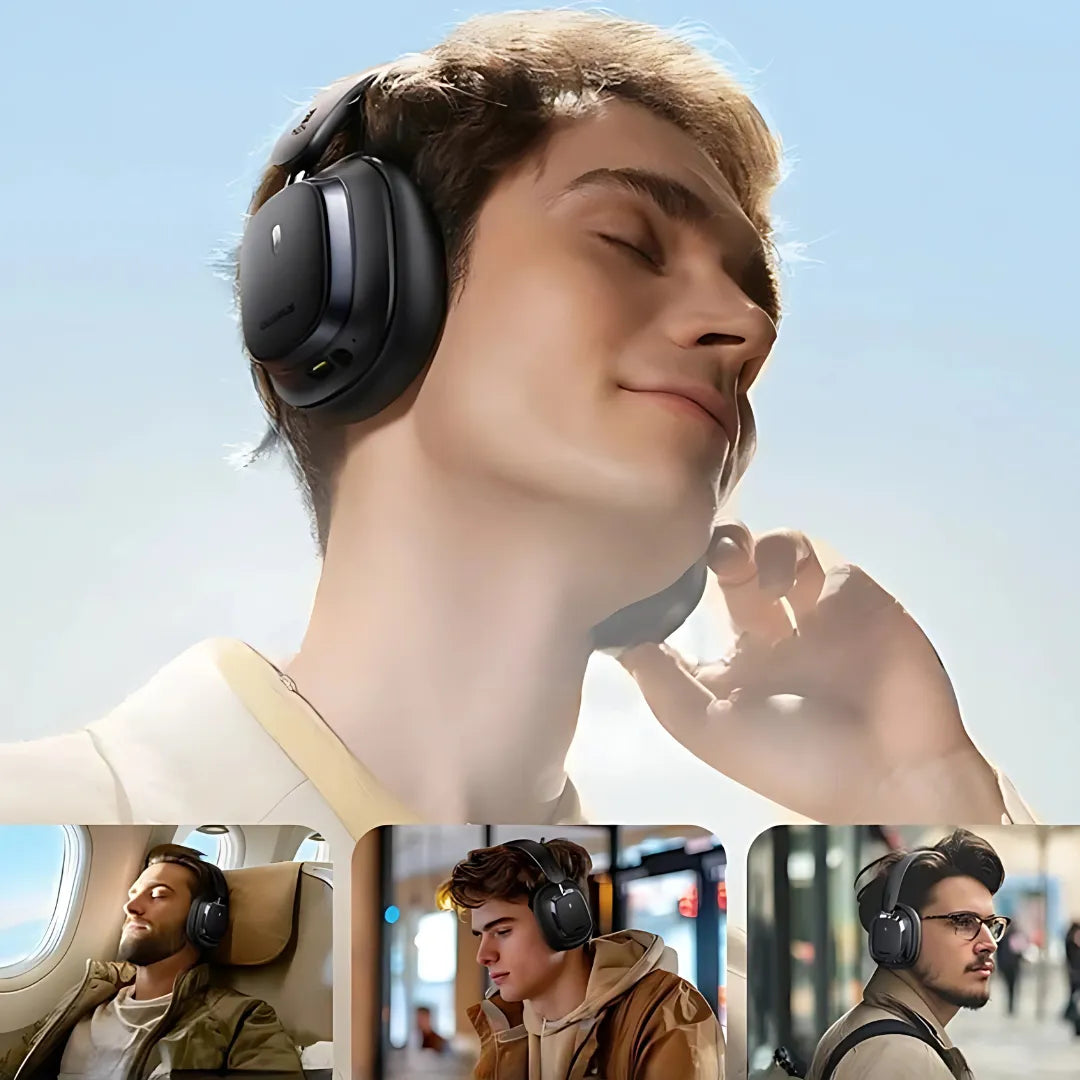 Headset Gamer Bluetooth Baseus Bowie H1i com Cancelamento de Ruído de 46dB e Bateria de 120h