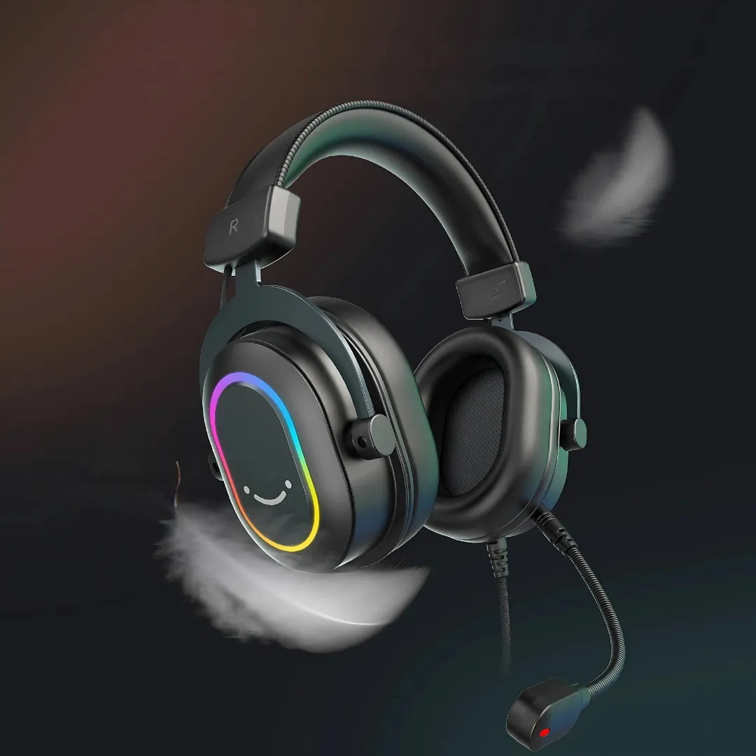 Headset Gamer FIFINE H6 com Som Surround 7.1 e Iluminação RGB Fluida