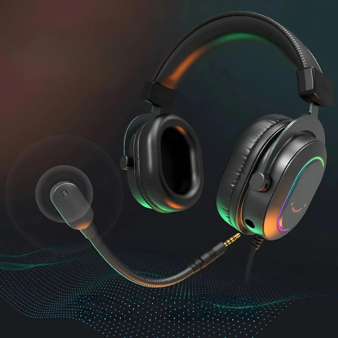 Headset Gamer FIFINE H6 com Som Surround 7.1 e Iluminação RGB Fluida