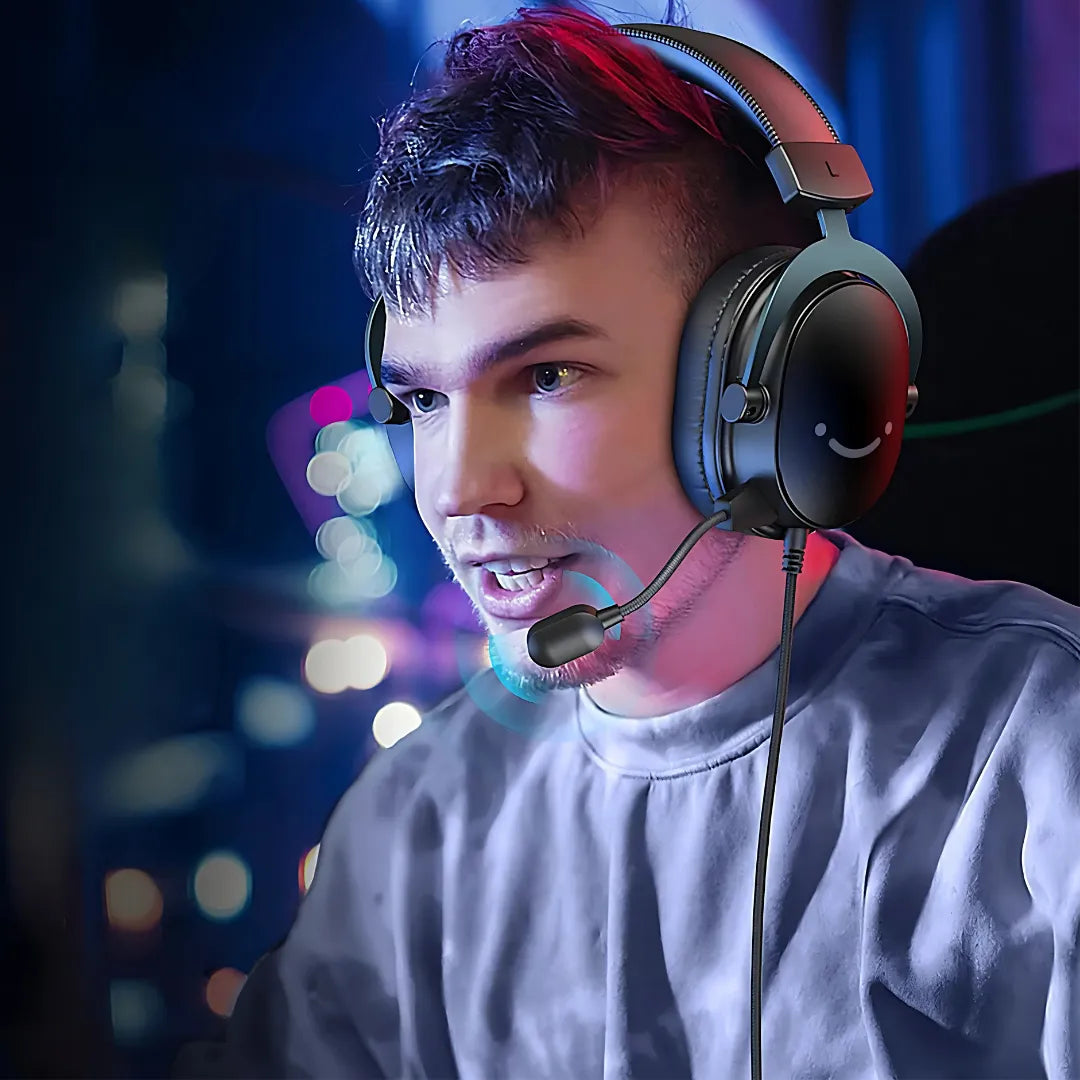 Headset Gamer Fifine H9W com Som Surround 7.1 e Microfone Removível